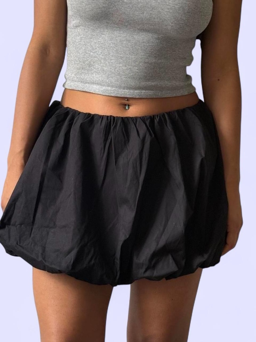 Forever 21 Black Bubble Hem Skirt